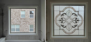 left side is window before; right side is window after with overlay