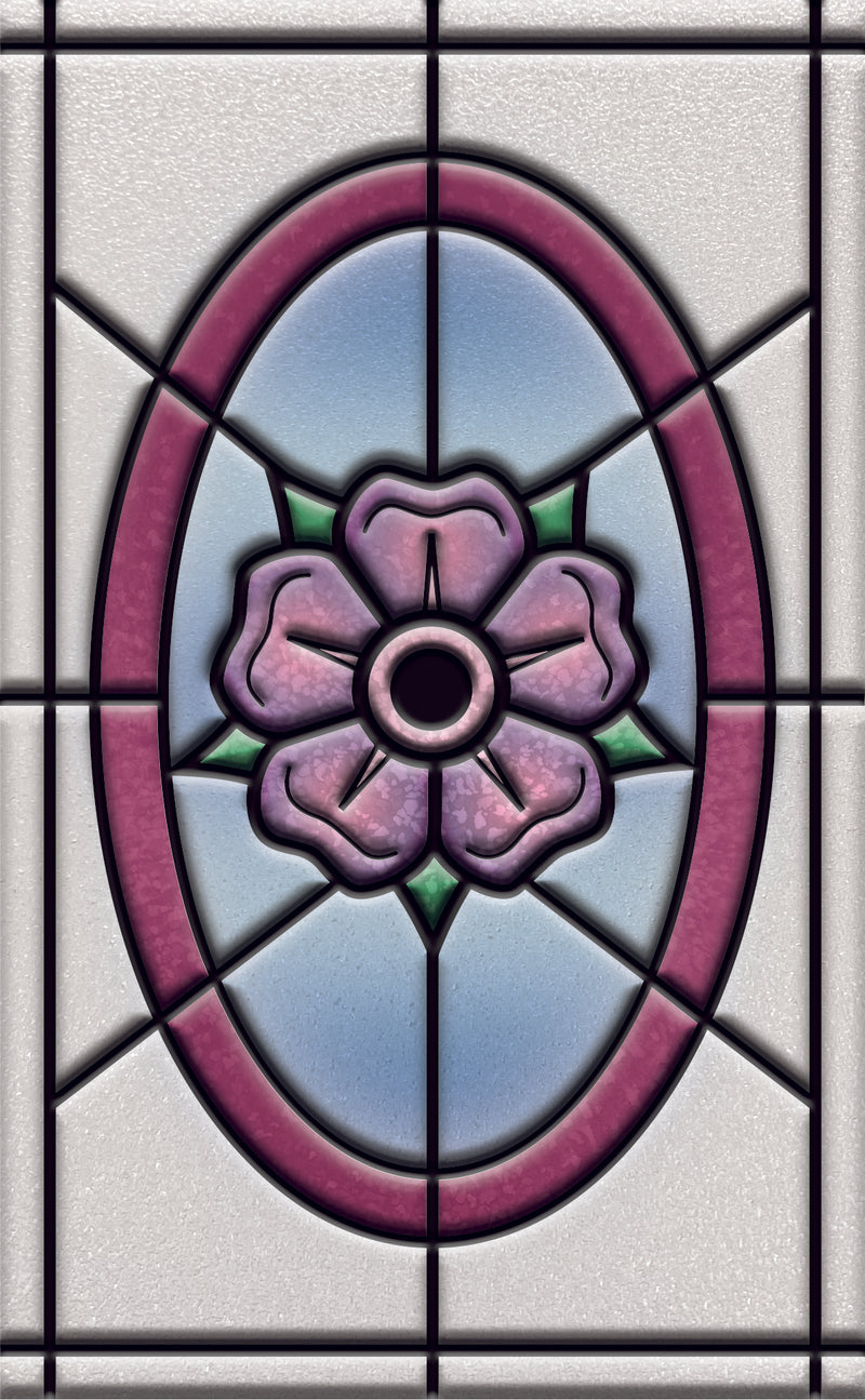 Desert Rose Glass Window Overlay