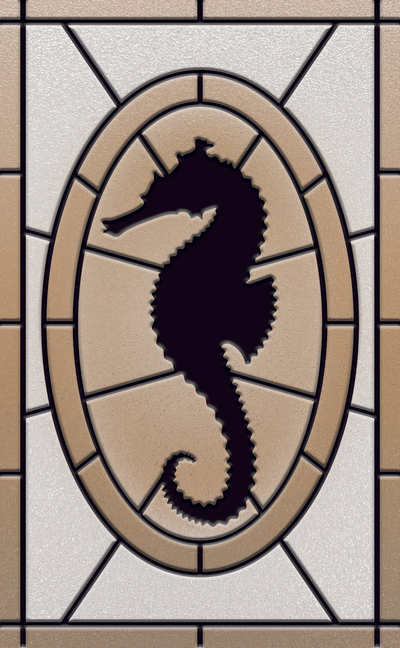 Seahorse Glass Window Overlay